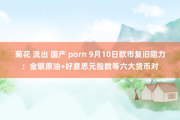 菊花 流出 国产 porn 9月10日欧市复旧阻力：金银原油+好意思元指数等六大货币对