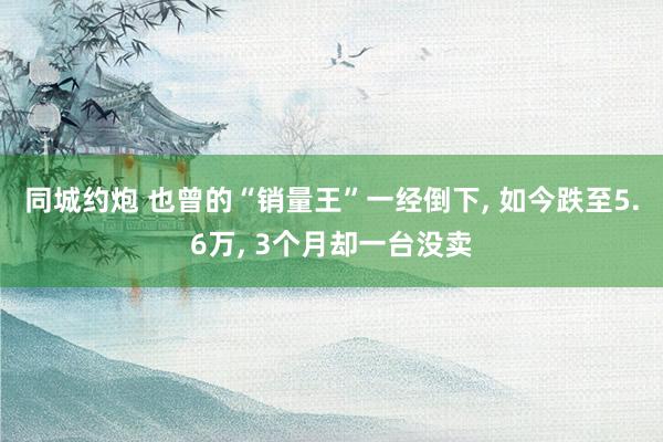 同城约炮 也曾的“销量王”一经倒下, 如今跌至5.6万, 3个月却一台没卖