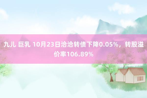 九儿 巨乳 10月23日洽洽转债下降0.05%，转股溢价率106.89%