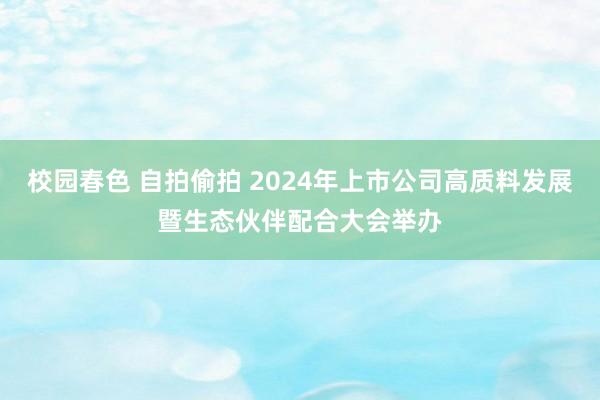 校园春色 自拍偷拍 2024年上市公司高质料发展暨生态伙伴配合大会举办