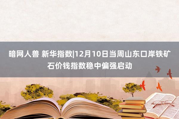 暗网人兽 新华指数|12月10日当周山东口岸铁矿石价钱指数稳中偏强启动