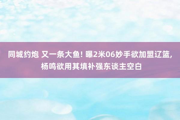 同城约炮 又一条大鱼! 曝2米06妙手欲加盟辽篮， 杨鸣欲用其填补强东谈主空白