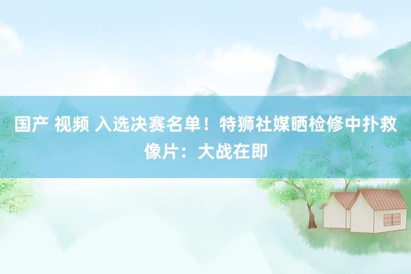 国产 视频 入选决赛名单！特狮社媒晒检修中扑救像片：大战在即