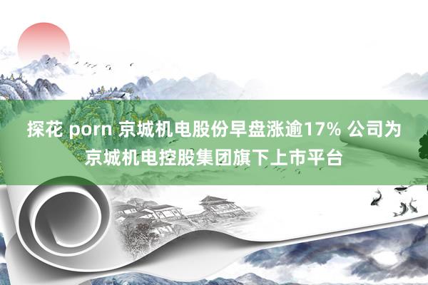 探花 porn 京城机电股份早盘涨逾17% 公司为京城机电控股集团旗下上市平台